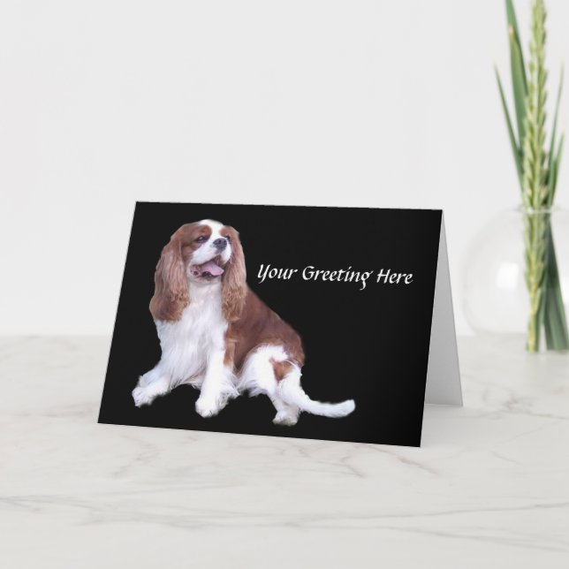 Cavalier King Charles Spaniel Greeting Card (Front)