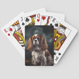 Cavalier King Charles Spaniel Halloween Scary Playing Cards