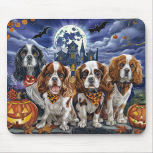 Cavalier King Charles Spaniel Halloween Spooky Mouse Pad