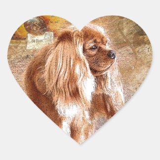Cavalier King Charles Spaniel Heart Sticker