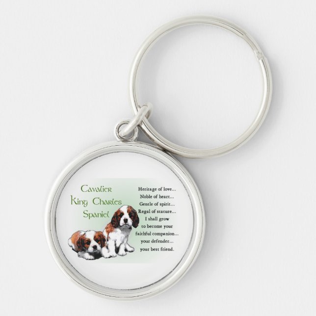 Cavalier King Charles Spaniel Heritage of Love Keychain (Front)