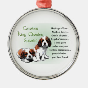 Cavalier King Charles Spaniel Heritage of Love Metal Ornament