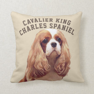 Cavalier King Charles Spaniel Illustrated Pillow