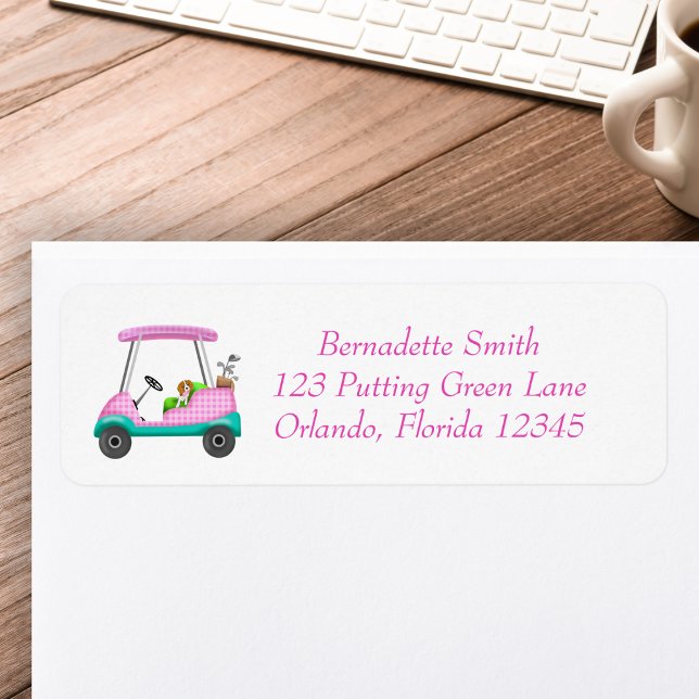 Cavalier King Charles Spaniel In Pink Golf Cart  (Creator Uploaded)