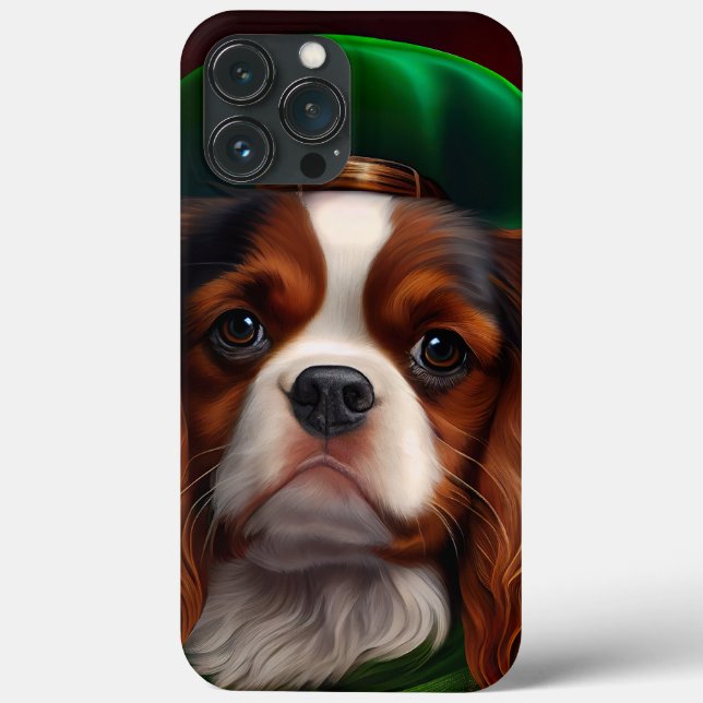 Cavalier King Charles Spaniel in St. Patrick's Day Case-Mate iPhone Case (Back)