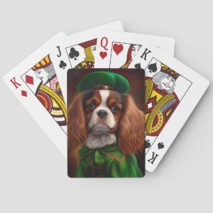 Cavalier King Charles Spaniel in St. Patrick's Day Playing Cards