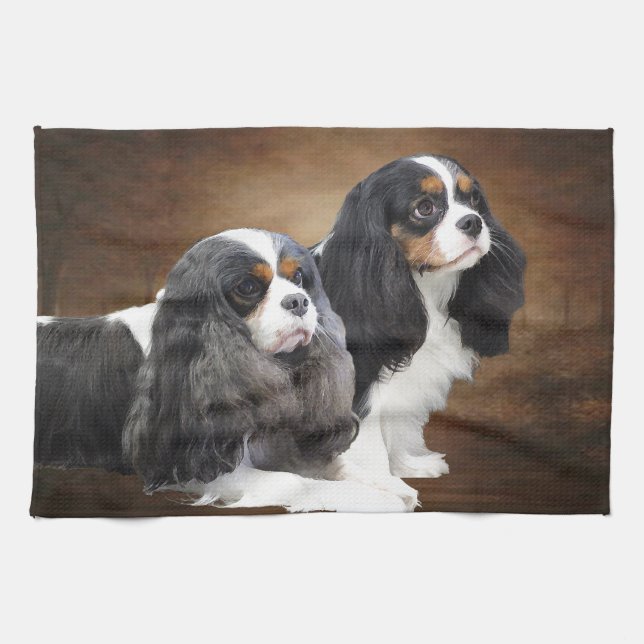Cavalier King Charles Spaniel Kitchen Towel (Horizontal)