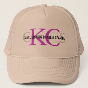 Cavalier King Charles Spaniel Monogram Design Trucker Hat