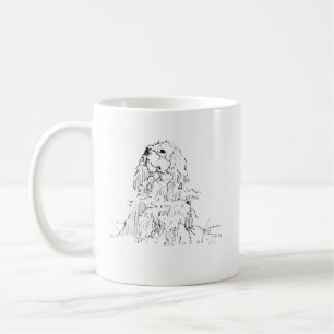Cavalier King Charles Spaniel Mug, Minimalist Ink Coffee Mug