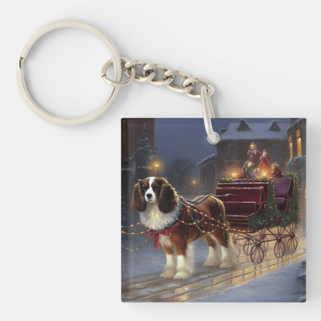 Cavalier King Charles Spaniel Noël Fêtard (Devant)