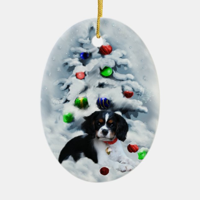 Cavalier King Charles Spaniel Noël Ornement (Devant)