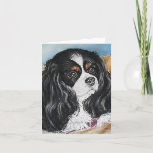Cavalier King Charles Spaniel note card (Front)