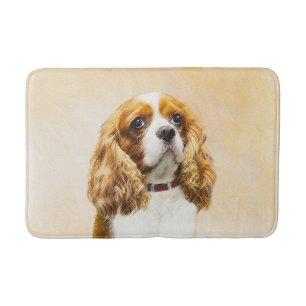 Cavalier King Charles Spaniel Original Painting Bath Mat