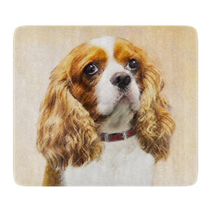 Cavalier King Charles Spaniel Original Painting Cutting Board