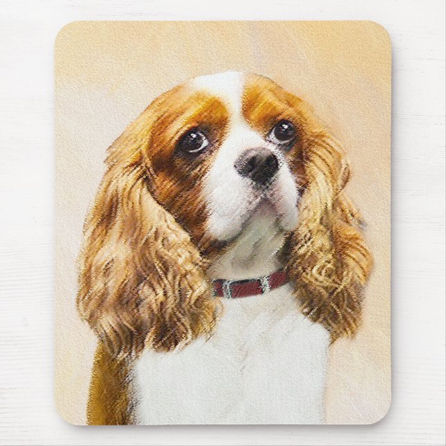 Cavalier King Charles Spaniel Original Painting Mouse Pad (Front)
