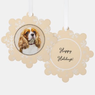 Cavalier King Charles Spaniel Original Painting Ornament Card