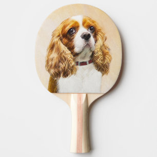 Cavalier King Charles Spaniel Original Painting Ping Pong Paddle
