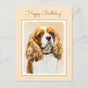 Cavalier King Charles Spaniel Original Painting Postcard