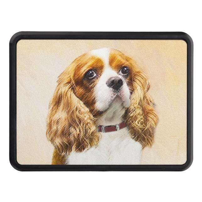Cavalier King Charles Spaniel Original Painting Trailer Hitch Cover (Front)