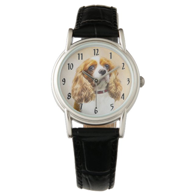 Cavalier King Charles Spaniel Original Painting Watch (Front)