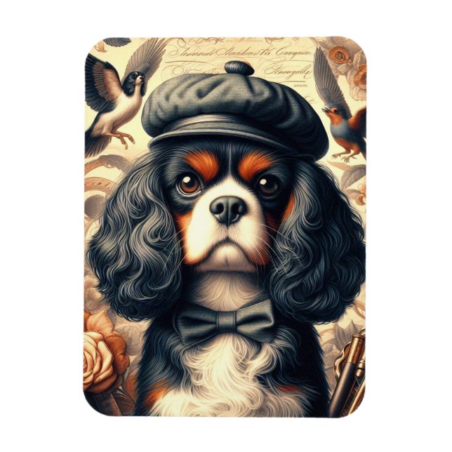 Cavalier King Charles Spaniel Painting Magnet (Vertical)