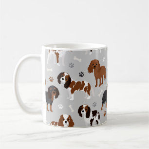 Cavalier King Charles Spaniel Paws and Bones Coffee Mug