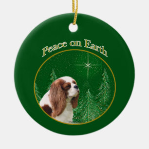 Cavalier King Charles Spaniel Peace Ceramic Ornament