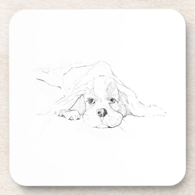 Cavalier King Charles Spaniel Pet Mug Coaster (Front)