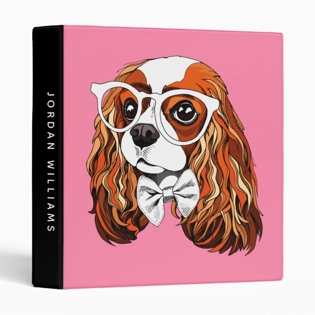 Cavalier King Charles Spaniel Portrait | Add Name Binder (Front/Spine)