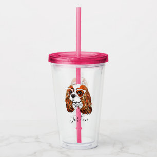 Cavalier King Charles Spaniel Portrait   Add Your  Acrylic Tumbler
