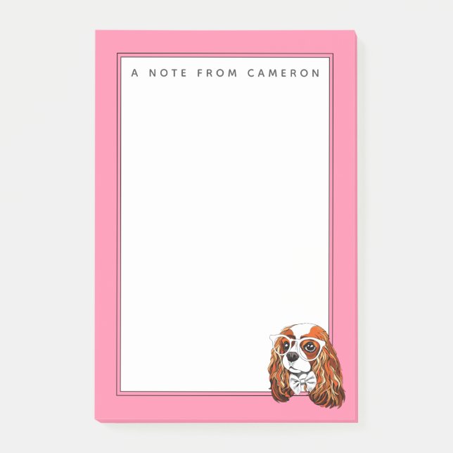 Cavalier King Charles Spaniel Portrait | Add Your  Post-it Notes (Front)