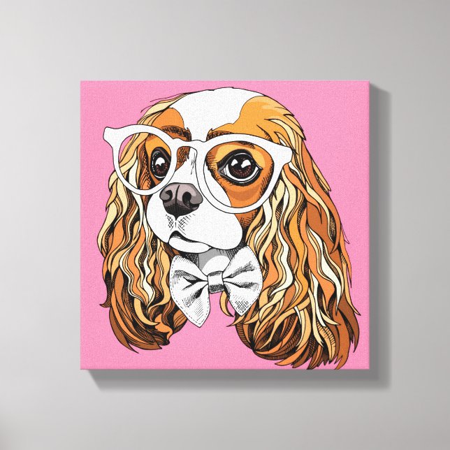 Cavalier King Charles Spaniel Portrait Canvas Print (Front)