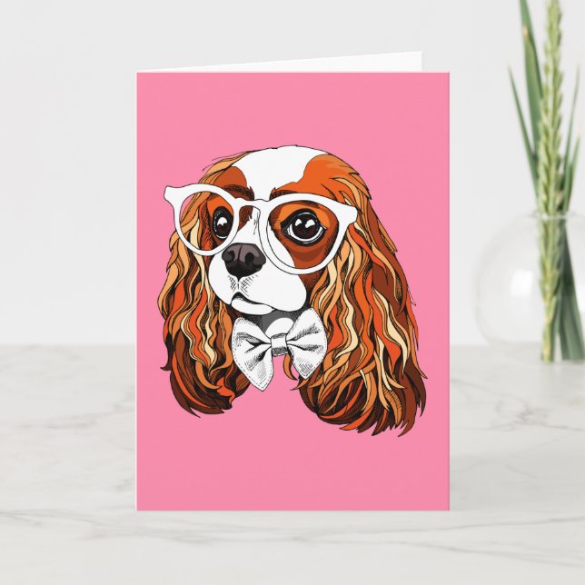 Cavalier King Charles Spaniel Portrait Card (Front)