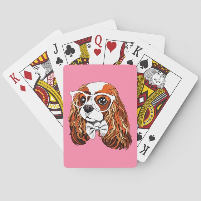 Cavalier King Charles Spaniel Portrait Playing Cards (Back)