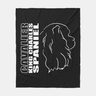 Cavalier King Charles Spaniel Profile dog mom Fleece Blanket