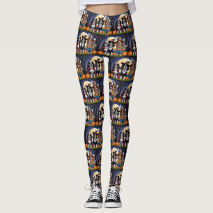 Cavalier King Charles Spaniel  Pumpkin Halloween Leggings
