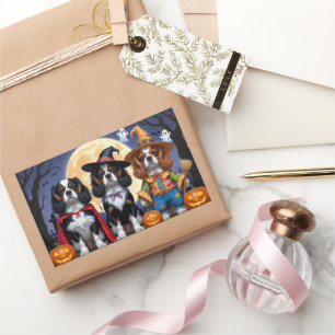 Cavalier King Charles Spaniel  Pumpkin Halloween Sticker