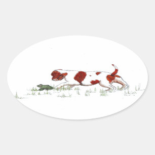 Cavalier King Charles Spaniel  puppy CKC Oval Sticker