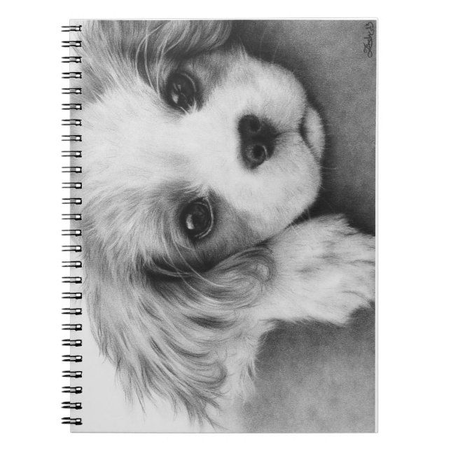 Cavalier King Charles Spaniel Puppy Dog Notebook (Front)