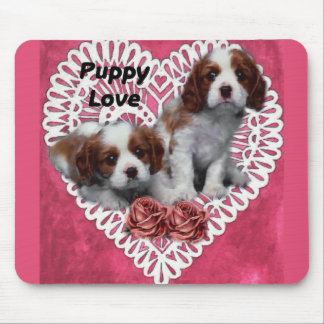 Cavalier King Charles Spaniel Puppy Love Mouse Pad