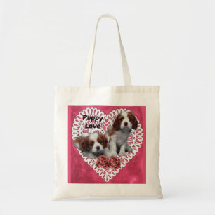 Cavalier King Charles Spaniel Puppy Love Tote Bag
