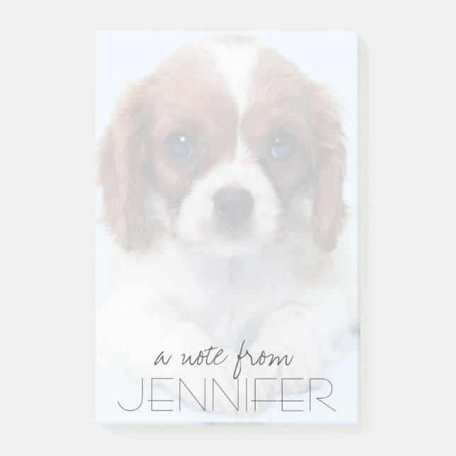 Cavalier King Charles Spaniel Puppy Post-it Notes (Front)
