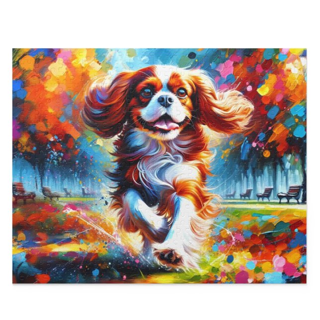Cavalier King Charles Spaniel Puzzle: Blenheim Jigsaw Puzzle (Cavalier King Charles Spaniel Puzzle: Blenheim Comfort Spaniel Acrylic Style Jigsaw)