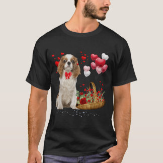 Cavalier King Charles Spaniel Red Heart Valentine  T-Shirt