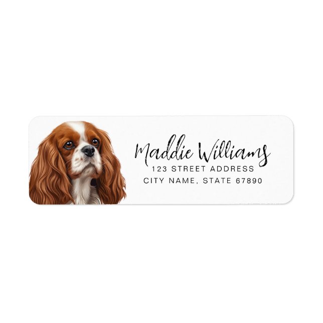 Cavalier King Charles Spaniel Return Address Label (Front)
