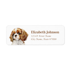 Cavalier King Charles Spaniel Return Address Label