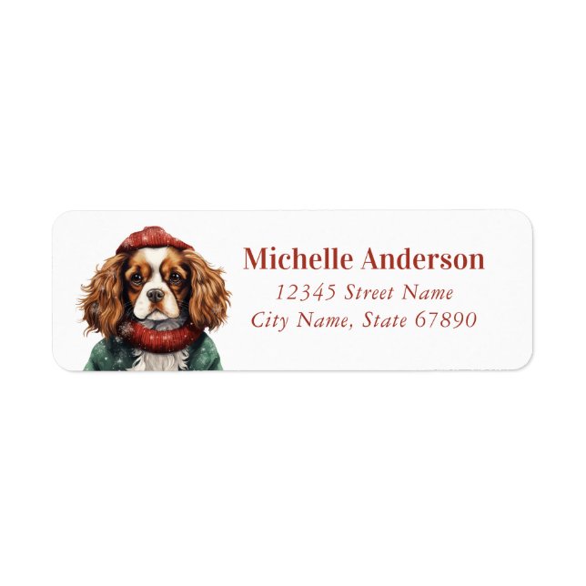 Cavalier King Charles Spaniel Return Address Label (Front)