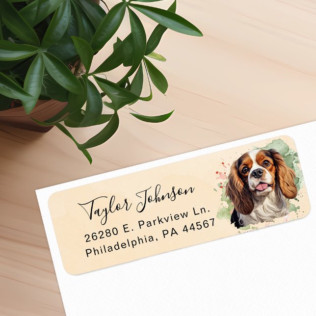 Cavalier King Charles Spaniel Return Address Label (Creator Uploaded)