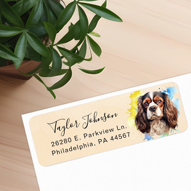 Cavalier King Charles Spaniel Return Address Label (Creator Uploaded)
