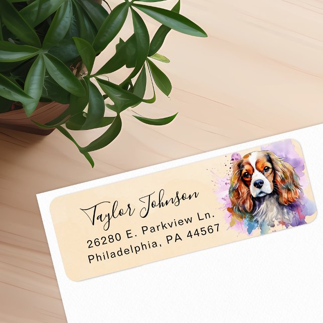 Cavalier King Charles Spaniel Return Address Label (Creator Uploaded)